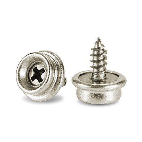 60pcs 3/8-Inch Stud Snap with Stainless Steel Screw,Marine Grade