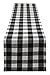 Yourtablecloth Checkered Table Runner Great for Farmhouse, Holiday, Home 14 x 72 White and Black