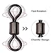 Rolling Barrel Fishing Swivel Black Nickle Fishing Hook Line Connector Fishing Tackle Accessories 30LB to 335LB 50-100pcs (100pcs 4#)