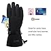 MCTi Waterproof Mens Ski Gloves Winter Warm 3M Thinsulate Snowboard Snowmobile Cold Weather Gloves Black X-Large