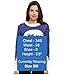 Tipsy Elves Women's Ugly Christmas Sweater - Runaway Sleigh Sweater Blue