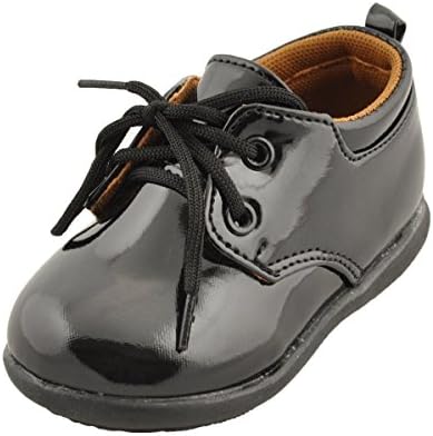 Tendertoes Patent Leather Oxford Dress Shoes - black, 2 infant