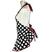 LIVILAN Black Cooking Aprons Kitchen Flirty Woman Girl Bowknot Cotton Pinafore Vintage Apron Dress with Pockets