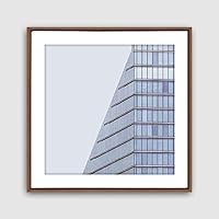 Framed Canvas Wall Art Geometric Building Canvas Prints Home Artwork Decoration for Living Room,Bedroom - 16x16 inches