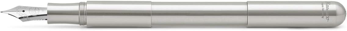 Kaweco SUPRA Fountain Pen Stainless Steel I Exclusive Fountain Pen for Ink Cartridges Including Retro Metal Box I Fountain Pen 16.5 cm I Nib: BB (Extra Broad)