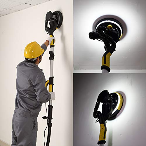 Cubeway Drywall Sander with Vacuum, Rotary and Detachable Dust Shroud