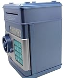 Ainypiggy-bank Code Electronic Money Bank Piggy Money Banks Coin Saving Banks ATM Safty Banks,blue