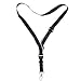 Wisdompro Adjustable Lanyard, Heavy Duty Neck Strap Lanyard with Detachable Buckle and Metal Hook for Keys, ID Badges, Card Holder, Name Tags - Black/Powder Blue