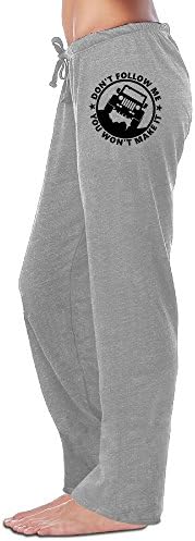 Dont Follow Me You Wont Make It Jeep Young Women Slim Light Weight Jogger Sweatpants