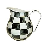 MacKenzie-Childs Enamel Pitcher-Courtly Check 