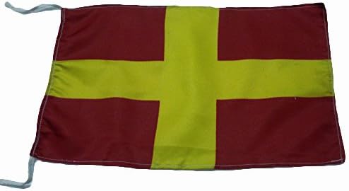 Marine R - International Code Naval Signal Flag - 8" X 13" - Nautical/Boat (5113)