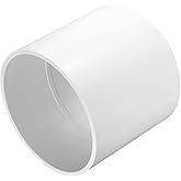 uxcell Pcs PVC Pipe Fitting 5 Inch Coupling Adapter (Socket x Socket) for Furniture Grade DIY PVC Connection Garden Shelf, White
