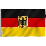 Anley [Fly Breeze 3x5 Foot German State Ensign Flag - Vivid Color and UV Fade Resistant - Canvas Header and Double Stitched - Germany Eagle Flags Polyester with Brass Grommets 3 X 5 Ft