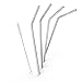 Reusable Drinking Straws,Set of 4,Stainless Steel Straws -Cleaing Brush Included (Basic pack)