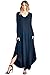 12 Ami Curved Hem V-Neck Long Sleeve Maxi Dress Black L