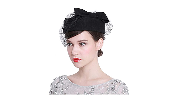 ORIDOOR British Style Pillbox Hat Women 