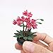 Matoen 1:12 Mini Dollhouse Miniature Green Plant Flower in Pot Fairy Garden Accessory Decoration Wall Hanging Flower Hut Scene Shooting Prop Miniature Garden (Red)