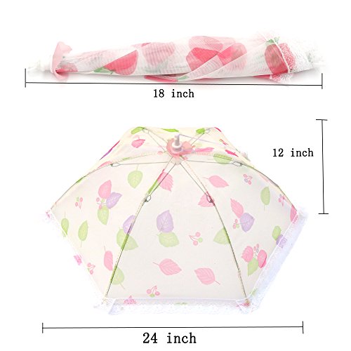 Amain Shop Food Covers 4 Packs 24 Inches Pop-up Mesh Food Cover Tent Protectors for Parties Picnics, BBQs,Reusable and Collapsible Outdoor Large Food Cover - Thumbnail 2
