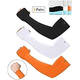 SHINYMOD UV Protection Cooling Arm Sleeves Men Women Sunblock Cooler Protective Sports Running Golf Cycling Basketball Driving Fishing Long Arm Cover Sleeves