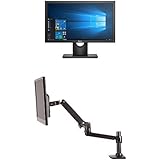 Dell E1916HV 19" LED-Lit Monitor Bundle with AmazonBasics Single Mounting Arm