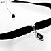 Arthlin Black Crystal Rhinestone Pendant on Black Velvet Choker Necklace for Women