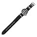 Benchmark Basics Leather Watch Band - Crazy Horse Oiled Leather One-Piece Watch Straps for Men & Women - 18mm, Black