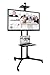 Mount-It! MI-876 TV Cart Mobile TV Stand Wheeled Height Adjustable Flat Screen Television Stands with Rolling Casters and Shelf, VESA Compatible TV Mount Bracket Fits Displays 37 to 70 Inch, 110 Lbs primary