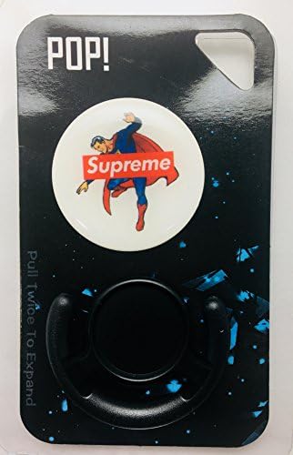Multi-Function SmartPhone Holder and Mount with Expanding Stand Pop Grip Socket (SUPREME SUPERMAN)