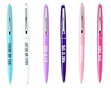 Inspirational Badass ballpoint six pen set for women, great office gifts for boss, cute school office supplies for her, funny birthday gifts