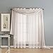 Window Elements Diamond Sheer Voile 56 x 216 in. Curtain Scarf, White