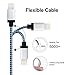 Elktry, iPhone Charger Cable 2Pack 6FT Durable Nylon Braided Sync Wire Fast Lightning Charging Data Transfer Cord for iPhone7 7plus 6 6s 6plus 6splus SE 5s 5c 7 iPad Pro Air iPod (White Blue)