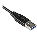 StarTech.com 1m 3 ft Slim Micro USB 3.0 Cable M/M - Right-Angle Micro-USB - USB 3.0 A to Micro B - Angled Micro USB - USB 3.1 Gen 1 5Gbps (USB3AU1MRS) , Black