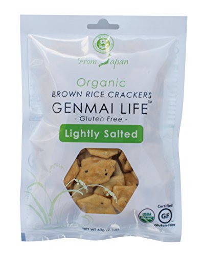 Muso From Japan Genmai Life, Organic Brown Rice Crackers, Lightly Salted, 2.1 Ounce