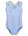 Arshiner Kids Girl Back Hollow Slim Dancing Ballet Camisole Tank Leotard,Blue,Size 140