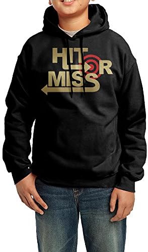 Boys Girls Kids Jacob Sartorius Hit Or Miss Hoodie Black Cotton Hoodie Medium