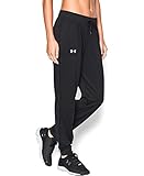 Under Armour Women's Tech Pant Solid, Black/Metallic Silver, Medium
