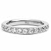 3MM Ladies Titanium Eternity Engagement Band, Wedding Ring with Pave Set Cubic Zirconia Size 4 to 9