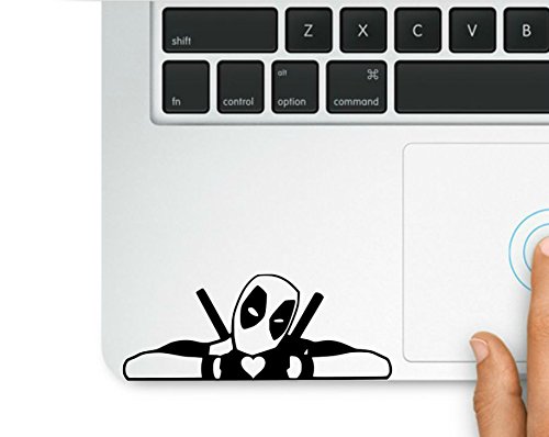 Wicked Decals Deadpool Making Heart Macbook Trackpad Laptop Vinyl Decal Sticker Compatible with Macbook Retina, Macbook Air, Macbook Pro