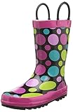 Western Chief Kids Dot Party Rain Boot(Big Kid/Toddler/Little Kid),Black,1 M US Big Kid