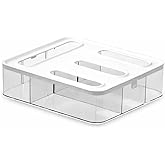 Storage Bag Organizer for Kitchen Drawer – 4 in 1 Plastic Baggie Organizer with Labels | Fits Gallon, Quart, Sandwich & Snack Bags | Ziplock Food Storage Bag Holder | Wall Mount or Drawer Use (White)