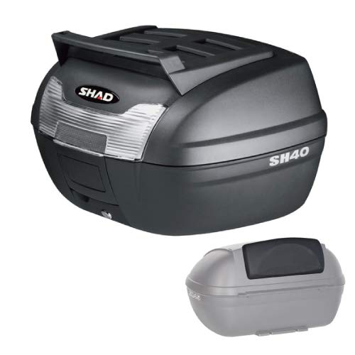 SHAD [セット] バイク トップケース リアボックス SH40 CARGO 無塗装ブラック バックレスト セット インキー無し キーレス カーゴ装備仕様 40L商品画像