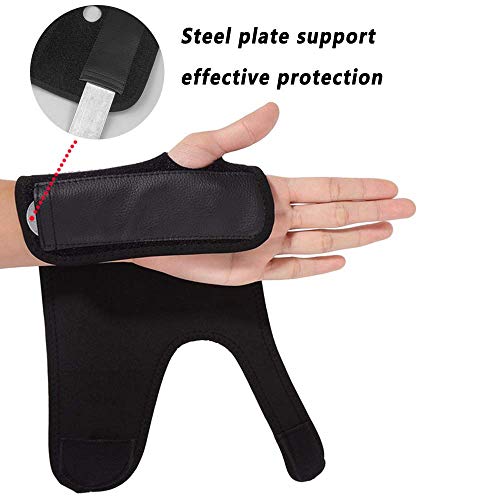 Left Hand Wrist Brace Carpal Tunnel Wrist Support Brace for Men, Women, Tendonitis,Arthritis,Bowling, Sports Injuries Pain Relief-Removable Splint Universal Ergonomic- Adjustable Fits All Size Hands