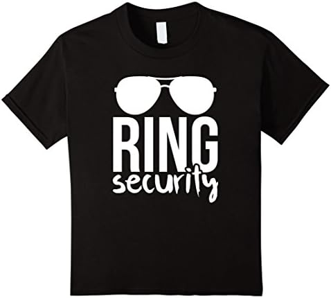 Kids Ring Bearer - Ring Security Cute Boys Wedding Party T-Shirt 4 Black