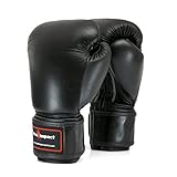 Pro Impact Genuine Leather Boxing Gloves Black