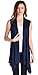 Popana Womens Sleeveless Lightweight Summer Open Front Long Duster Cardigan Vest Plus Size