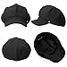 Womans Newsboy Cabbie Cap Ladies Cloche Beret Hat Black
