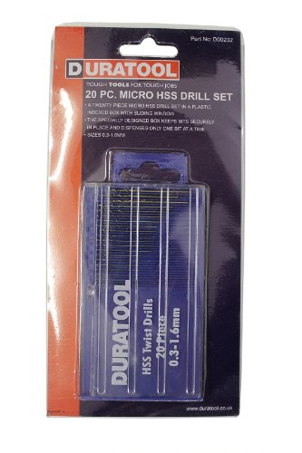Micro HSS Drill Bit Set 20 Piece - D00232 - DURATOOL