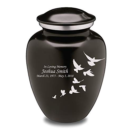 Adult Embrace Doves Cremation Urn for Ashes with Custom Engraving