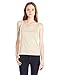 Ruby Rd. Women's Petite 1x1 Rib Square-Neck Sleeveless Tank, Chino, Petite/Large