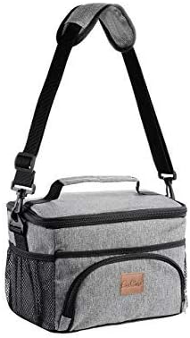 GRECUTE Insulated Lunch Bag, Lunch Tote, Luch Box for Office, School,Picnic, with YKK Zip and Adjustable Shoulder Strap Lunch Tote for Kids (1x Small size) …